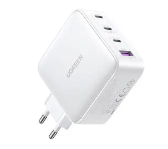 Ładowarka sieciowa UGREEN 15337 Nexode 3xUSB-C USB-A 3.0 PD3.0 QC4.0 GaN 100W Biały