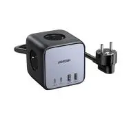 UGREEN CD268 3 gniazda 1,8m Szaro-czarny