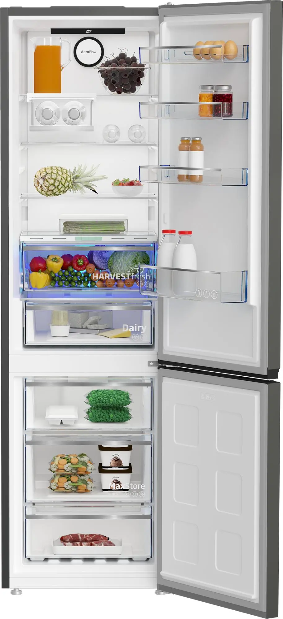 Lodówka Beko bPro500 B5RCNA405ZG Pełny No Frost 203,5cm Komora świeżości Grafitowy