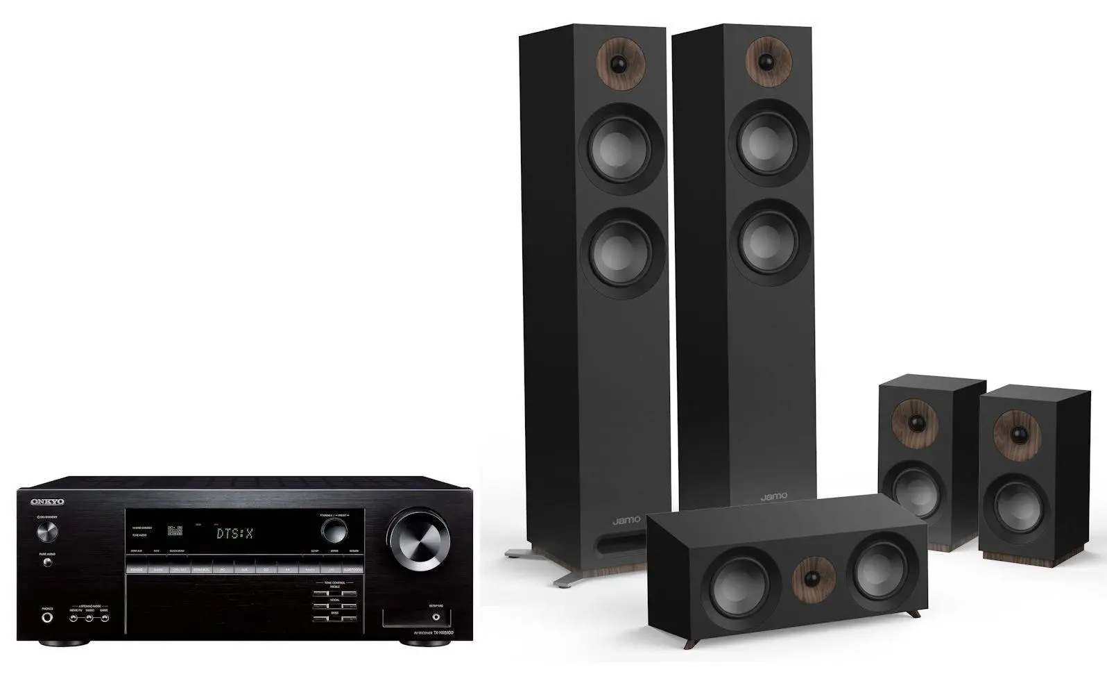 Zestaw kina Onkyo TX-RN5100 Czarny, Jamo S 807 HCS Czarny