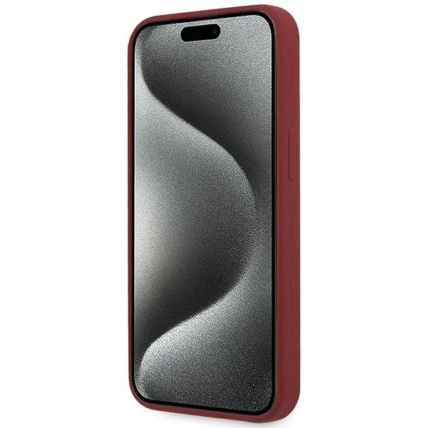 Etui BMW Silicone Pattern MagSafe BMHMP15XSLBLRE do iPhone 15 Pro Max Czerwony
