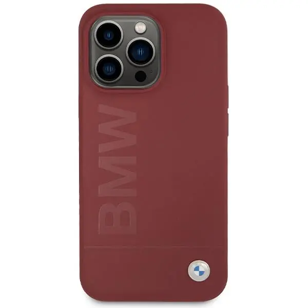 Etui BMW Silicone Pattern MagSafe BMHMP15XSLBLRE do iPhone 15 Pro Max Czerwony