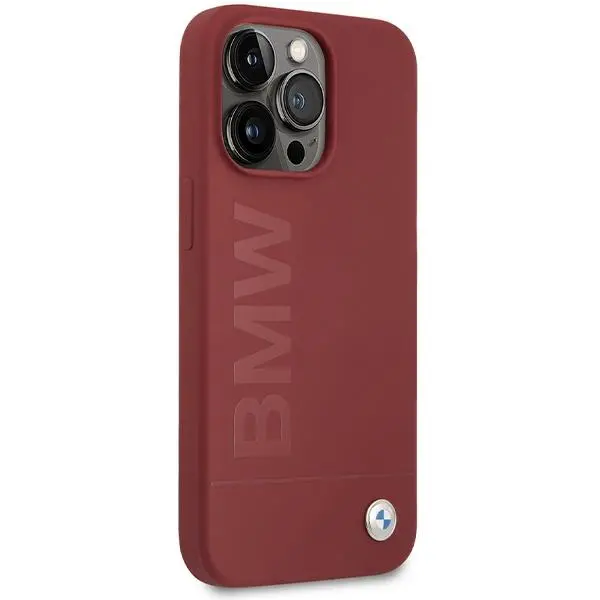 Etui BMW Silicone Pattern MagSafe BMHMP15XSLBLRE do iPhone 15 Pro Max Czerwony