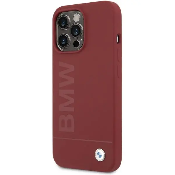 Etui BMW Silicone Pattern MagSafe BMHMP15XSLBLRE do iPhone 15 Pro Max Czerwony