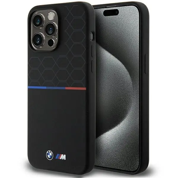 Etui BMW Silicone Pattern MagSafe BMHMP15X22SMPK do iPhone 15 Pro Max Czarny