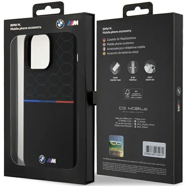 Etui BMW Silicone Pattern MagSafe BMHMP15X22SMPK do iPhone 15 Pro Max Czarny
