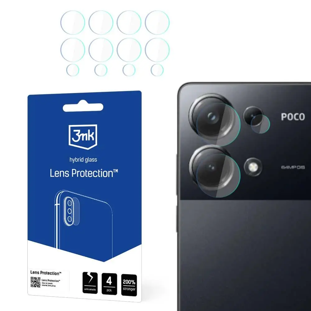 Szkło hybrydowe 3mk Lens Protection do POCO M6 Pro 5G