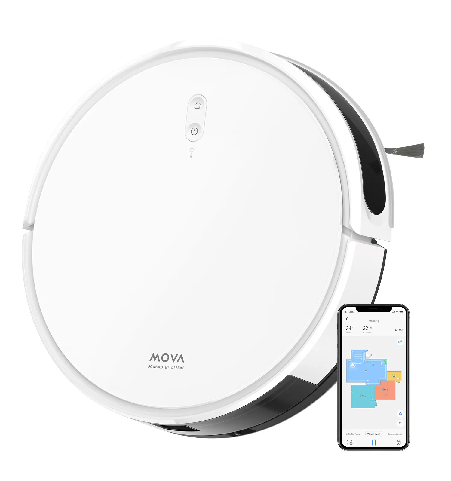 Robot sprzątający Dreame Mova M1 Funkcja mopowania Tworzenie mapy pomieszczenia