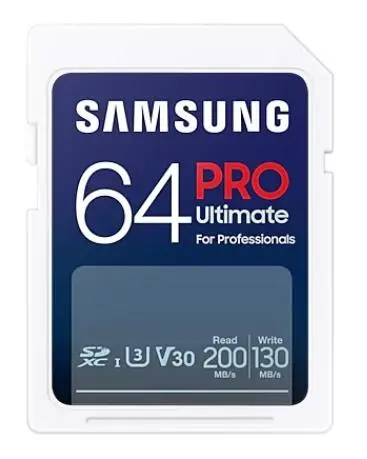 Karta pamięci Samsung PRO Ultimate 2023 SD 64GB 200/130MB/s U3 V30 + czytnik