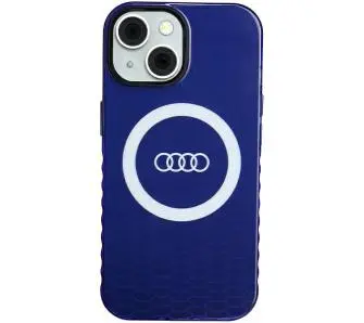Etui AUDI IML Big Logo MagSafe Case AU-IMLMIP15-Q5/D2-BE do iPhone 15 Niebieski