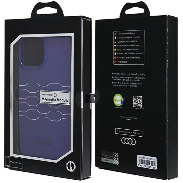 Etui AUDI IML MagSafe Case AU-IMLMIP13PM-A6/D3-BE do iPhone 13 Pro Max Niebieski