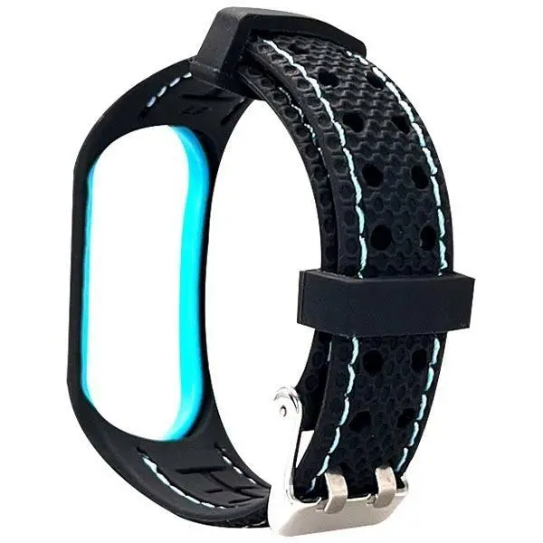 Pasek Beline do Mi Band 3/4 Sport Czarno-niebieski