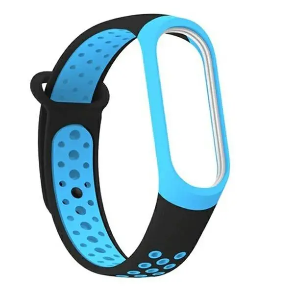 Pasek Beline do Mi Band 3/4 design Czarno-niebieski