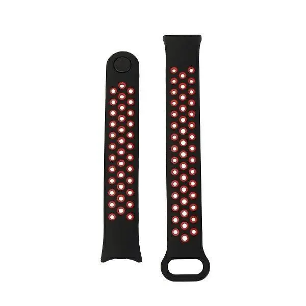 Pasek Beline do Mi Band 8 design Czarno-czerwony