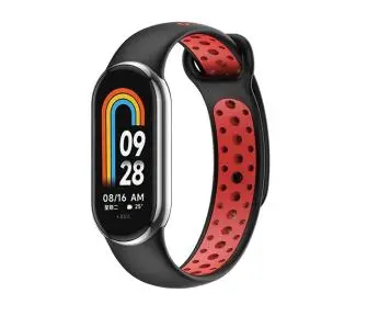 Pasek Beline do Mi Band 8 design Czarno-czerwony