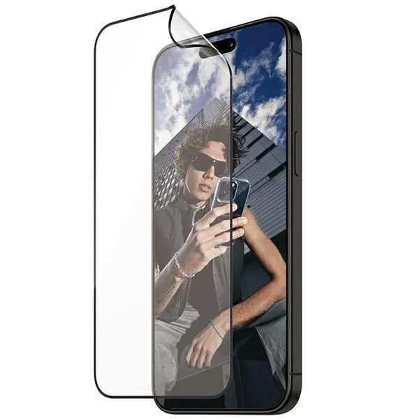 Szkło hybrydowe PanzerGlass Matrix D3O UWF iPhone 15 Pro Max Ultra-Wide-Fit rPET Screen Protection Easy Aligner Included