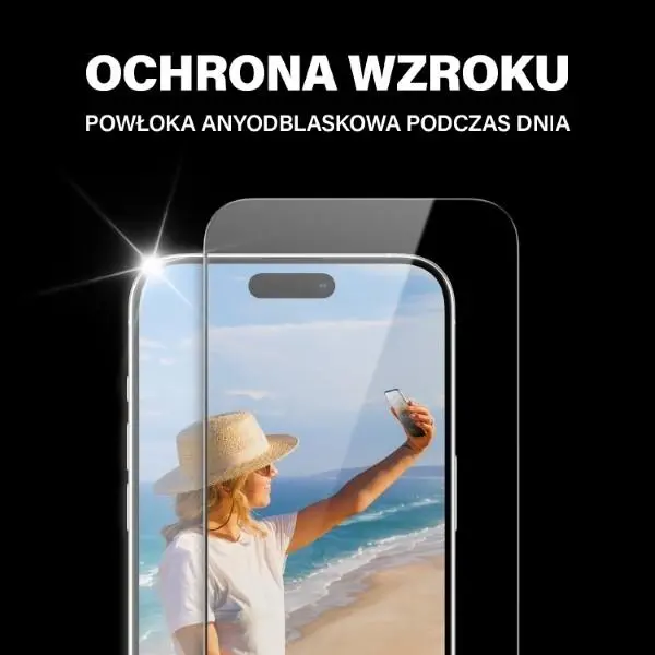 Szkło hartowane PanzerGlass Ultra-Wide Fit iPhone 15 Pro Max 2in1 Screen Protection Anti-reflective+Anti-Blue Easy Aligner Included