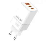 Beline 2x USB-C + 1x USB 65W PD 3.0 + QC 3.0 GaN Biały