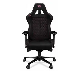 Крісло Yumisu 2050 Magnetic Materiał Biurowy do 150kg Tkanina Czarno-różowy