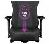 Fotel Yumisu 2053 Magnetic Materiał Biurowy do 150kg Tkanina Szaro-czarny