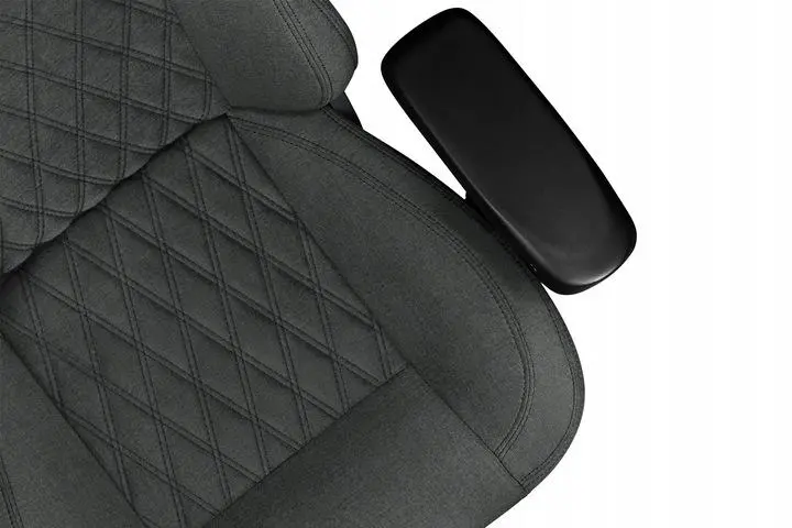 Fotel Yumisu 2053 Magnetic Materiał Biurowy do 150kg Tkanina Szaro-czarny