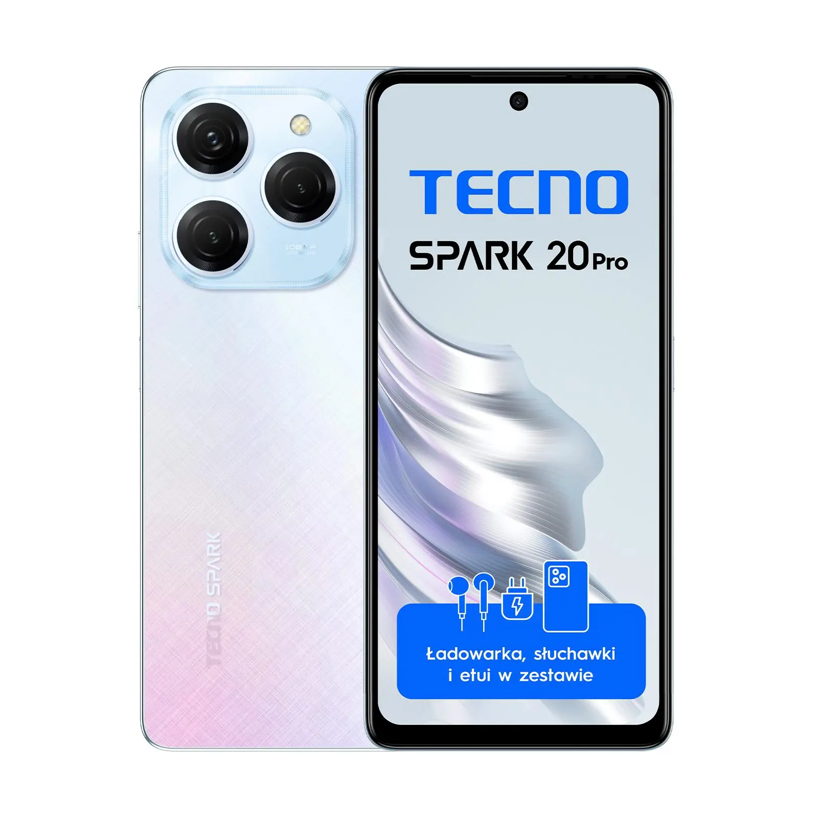 Smartfon Tecno SPARK 20 Pro 8/256GB 6,78" 120Hz 108Mpix Biały