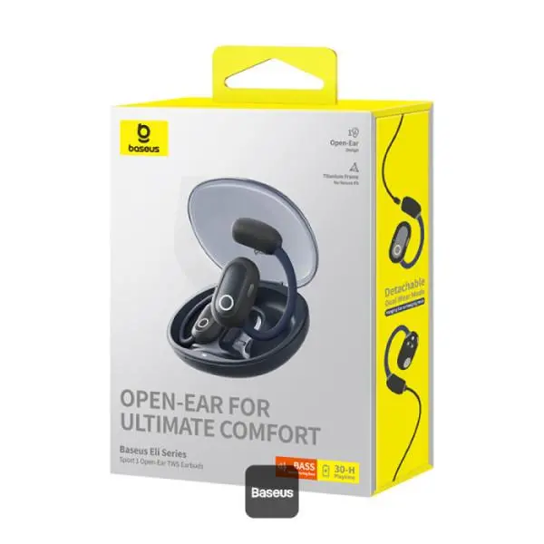 Słuchawki bezprzewodowe Baseus Eli Sport 1 Przewodnictwo powietrzne Bluetooth 5.3 Czarny