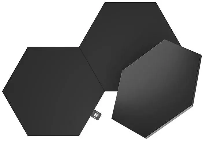 Panel LED Nanoleaf Shapes Black Hexagons Expansion Pack 3szt