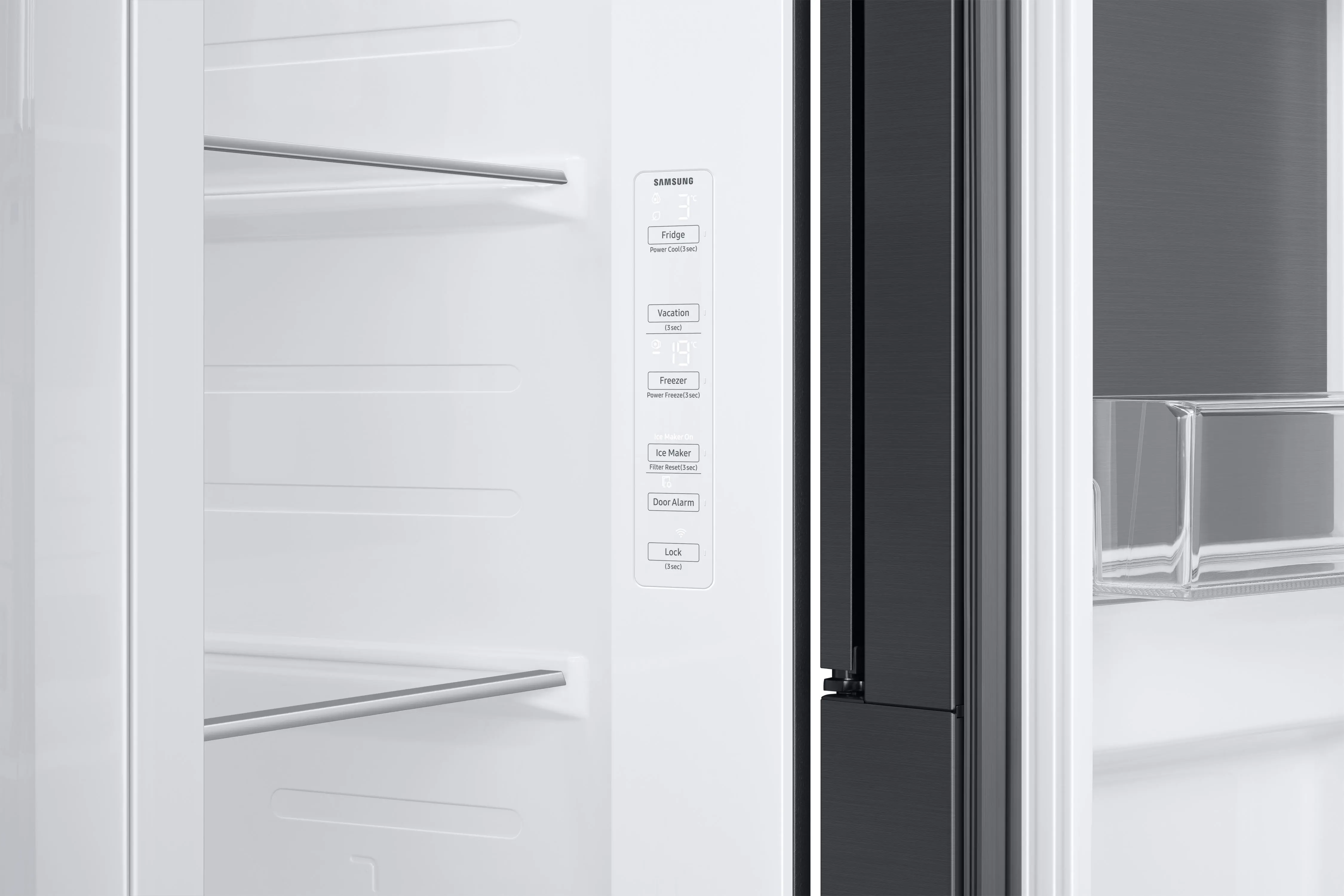 Lodówka Samsung SBS RH65DG54M3B1 Pełny No Frost 178cm Dystrybutor wody Kostkarka automatyczna Zdalne sterowanie Grafitowy