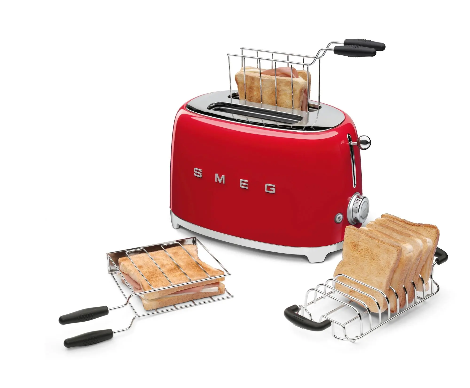 Toster Smeg TSF01RDEU Rozmrażanie 950W