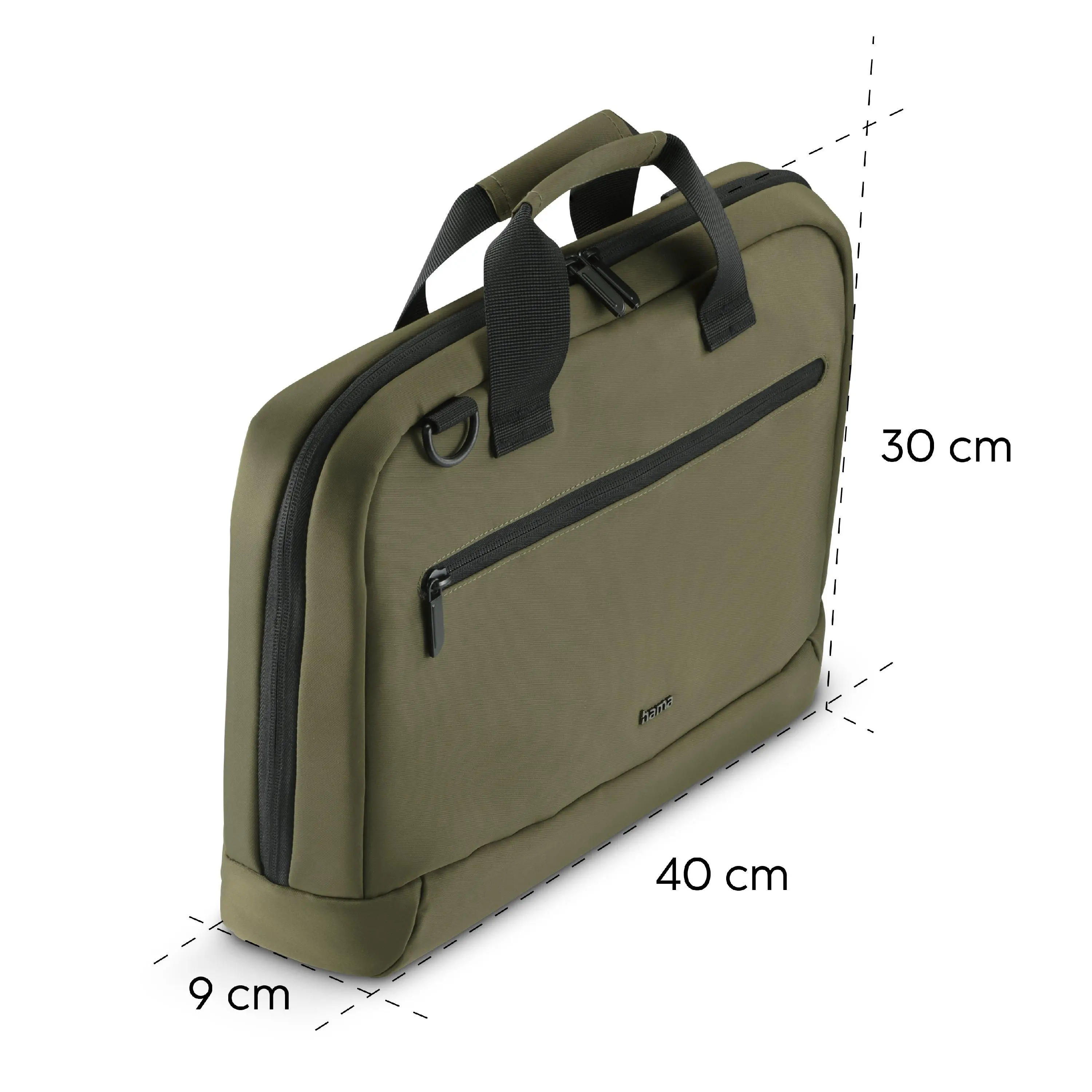 Torba na laptopa Hama Ultra Lightweight 13,3-14,1" Oliwkowy