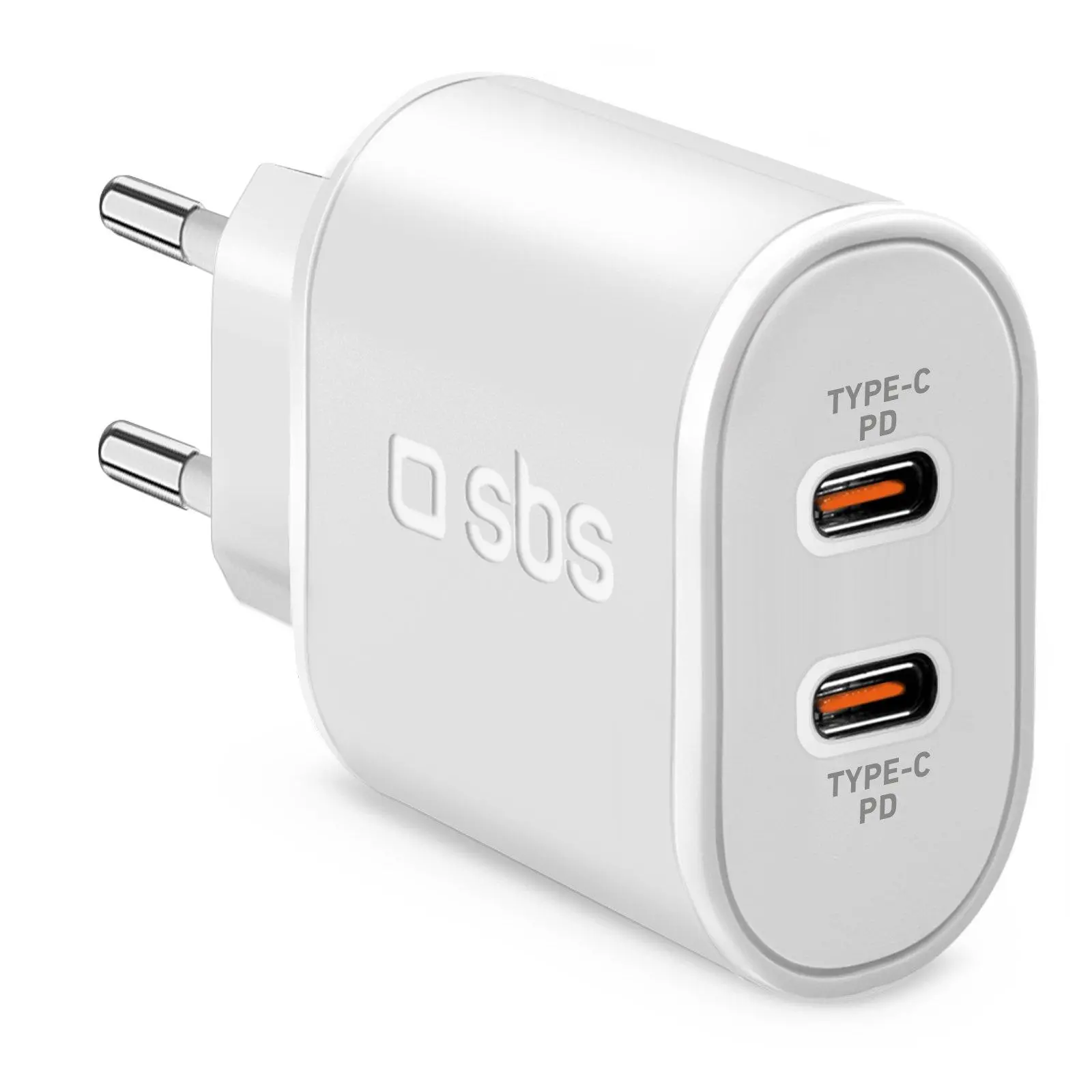Ładowarka sieciowa SBS Travel Charger 2xUSB-C PD 20W Biały