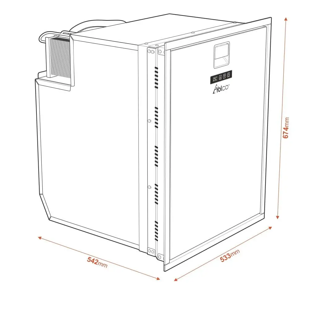 Lodówka Yolco QL90 85l Komora zero Srebrny