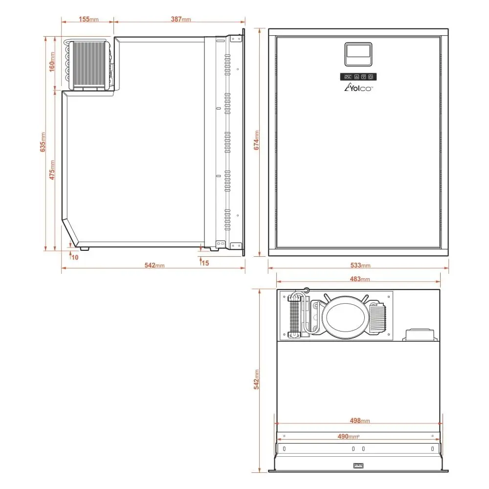 Lodówka Yolco QL90 85l Komora zero Srebrny
