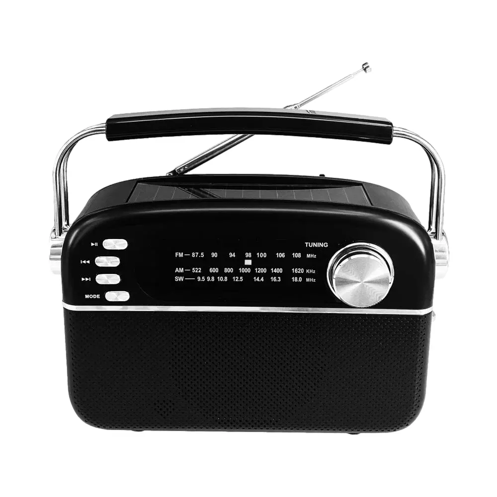 Radioodbiornik Manta RDI918B SOLAR 2 Radio FM Bluetooth Czarny