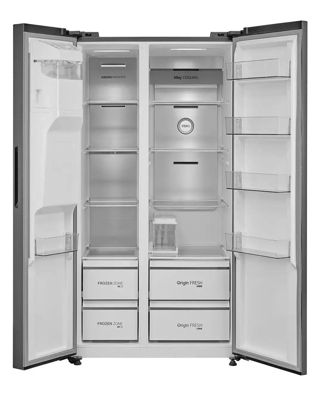 Lodówka Toshiba SBS GR-RS755WI-PMJ(06) Pełny No Frost 177,5cm Dystrybutor wody Zdalne sterowanie Szary