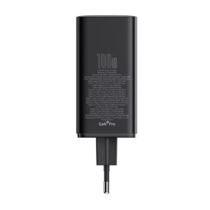 Ładowarka sieciowa Baseus GaN6 Pro 100W Czarny