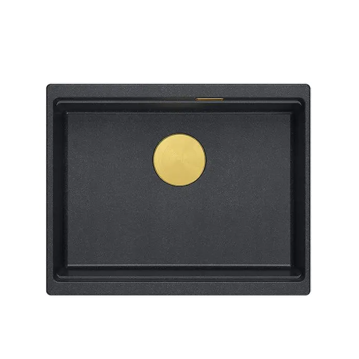 Zlewozmywak Quadron LOGAN 100 HQJ6045U8_PVDG1_U Granitowy Black diamond/Złoty