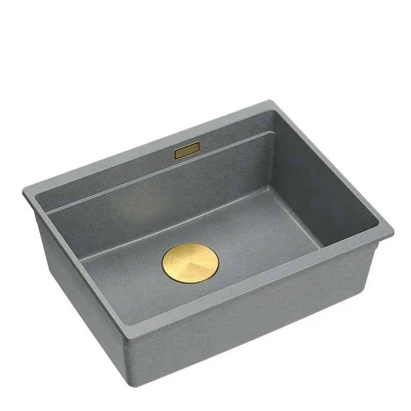 Zlewozmywak Quadron LOGAN 100 HQJ6045U5_PVDG1_U Granitowy Silver stone/Złoty