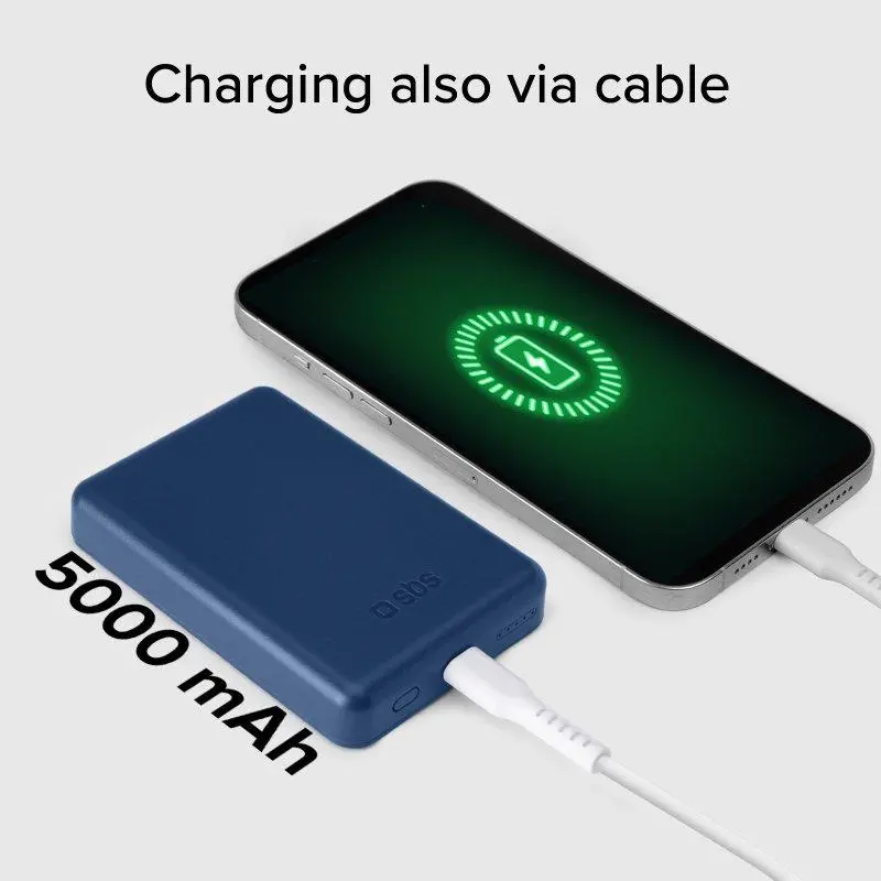 Powerbank SBS TEBB5000MAG1CB 5000mAh Magsafe 10W Niebieski