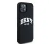 Etui DKNY Liquid Silicone White Printed Logo MagSafe do iPhone 14 Czarny