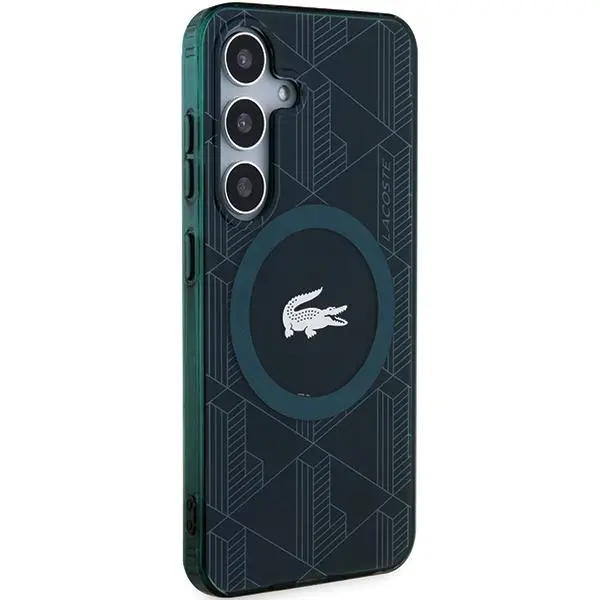 Etui Lacoste IML Blend Monogram MagSafe do Samsung Galaxy S24 Zielony