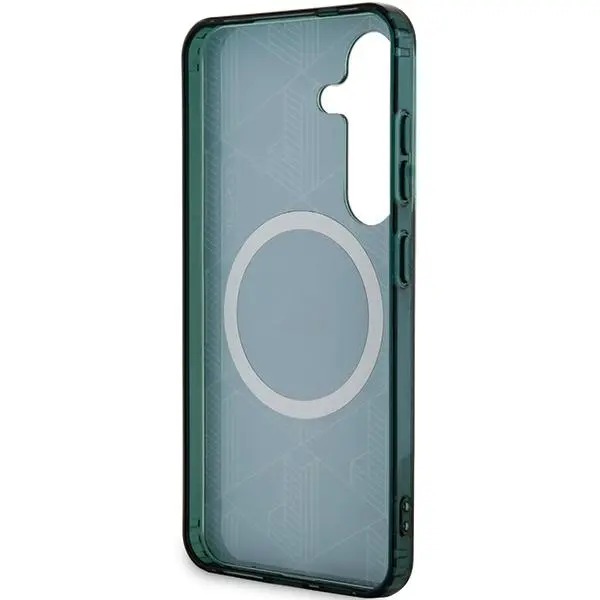 Etui Lacoste IML Blend Monogram MagSafe do Samsung Galaxy S24 Zielony