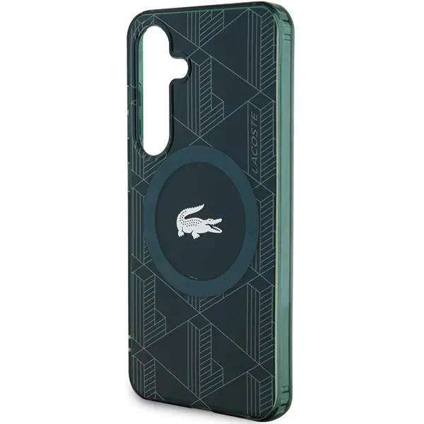 Etui Lacoste IML Blend Monogram MagSafe do Samsung Galaxy S24 Zielony