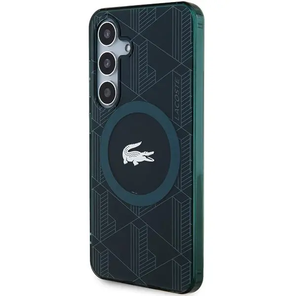 Etui Lacoste IML Blend Monogram MagSafe do Samsung Galaxy S24 Zielony