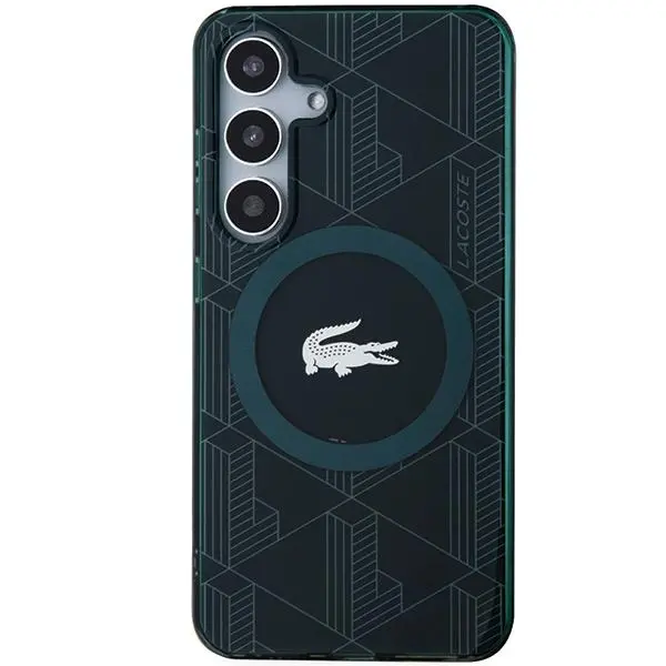 Etui Lacoste IML Blend Monogram MagSafe do Samsung Galaxy S24 Zielony