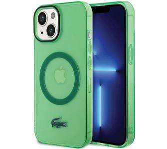 Etui Lacoste Transparent MagSafe do iPhone 15 Plus Zielony