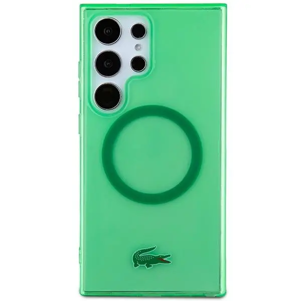 Etui Lacoste Transparent MagSafe do Samsung Galaxy S24 Ultra Zielony