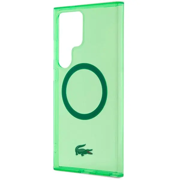Etui Lacoste Transparent MagSafe do Samsung Galaxy S24 Ultra Zielony