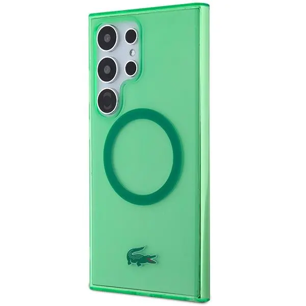 Etui Lacoste Transparent MagSafe do Samsung Galaxy S24 Ultra Zielony